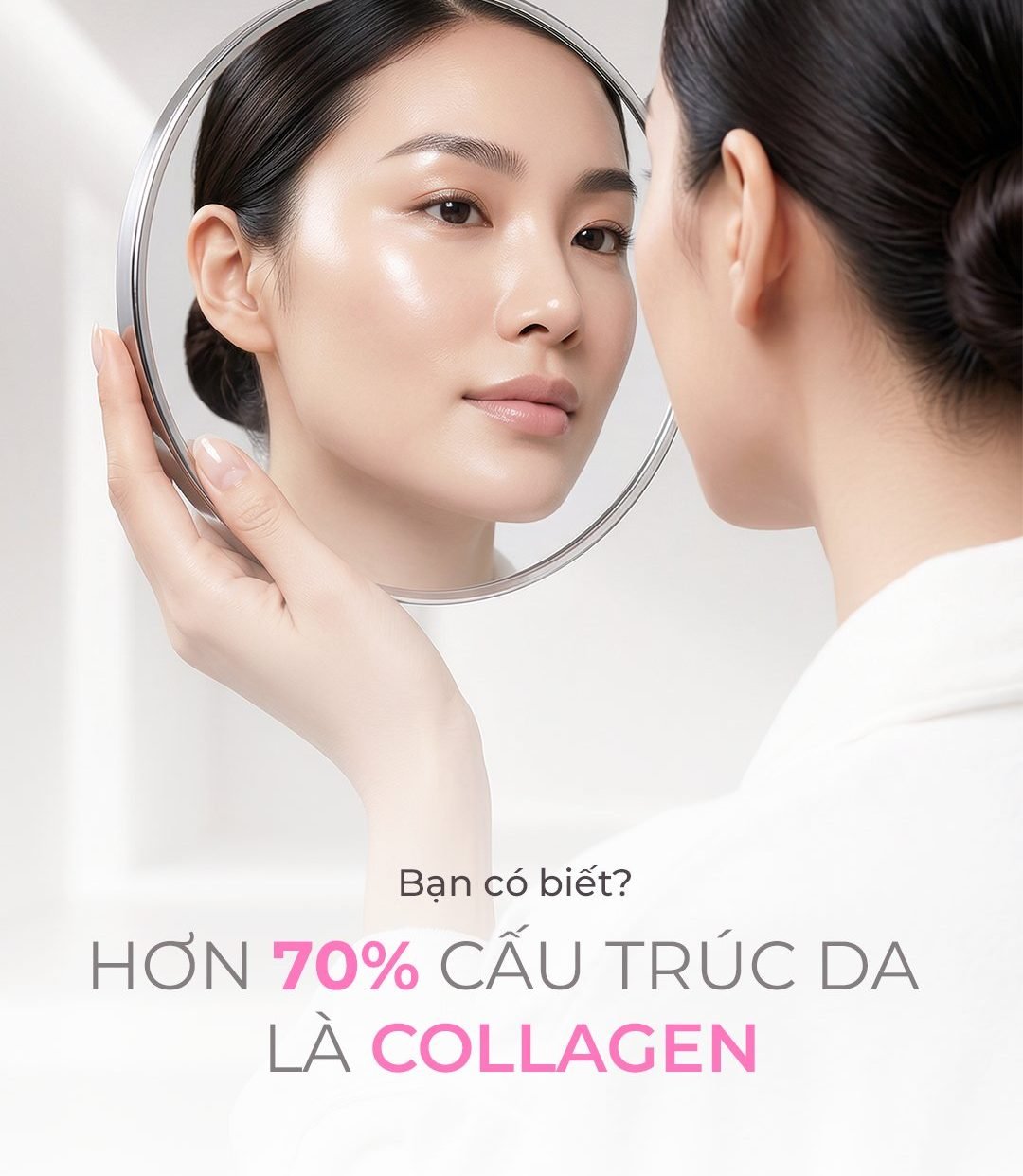 Hơn 70% cấu trúc da là Collagen